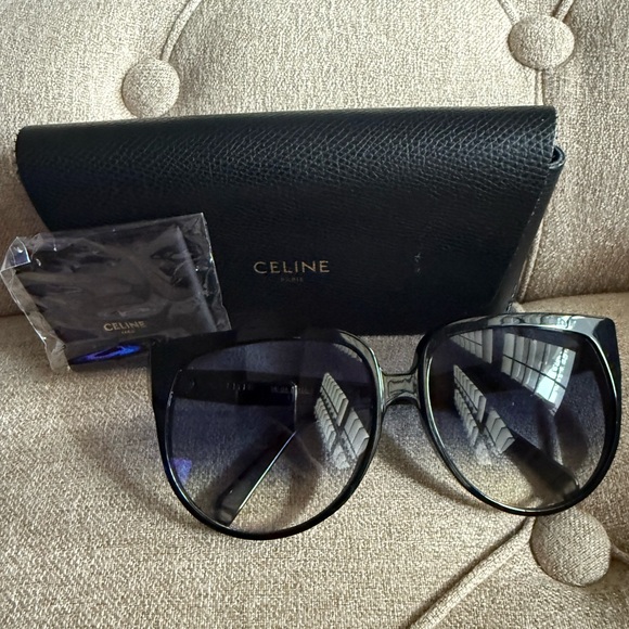 Celine Dark Tinted Sunglasses with Black Frame - Picture 1 of 6
